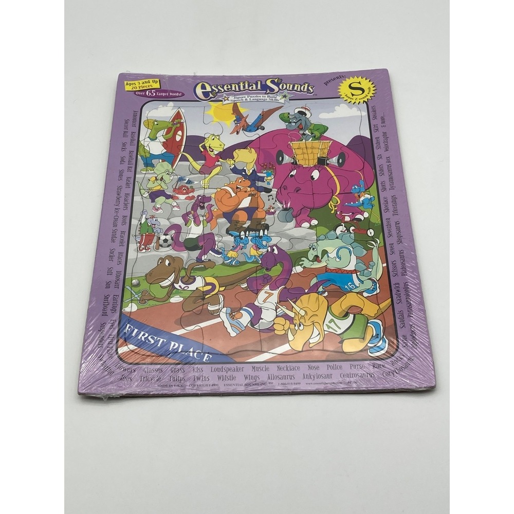Essential Sounds S Sound Puzzle Speech Language Dinosaur Jigsaw 20 Piece